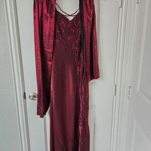 Hand Beaded Red Gown